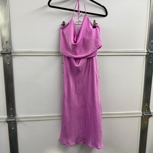 Pink Halter two piece top and skirt